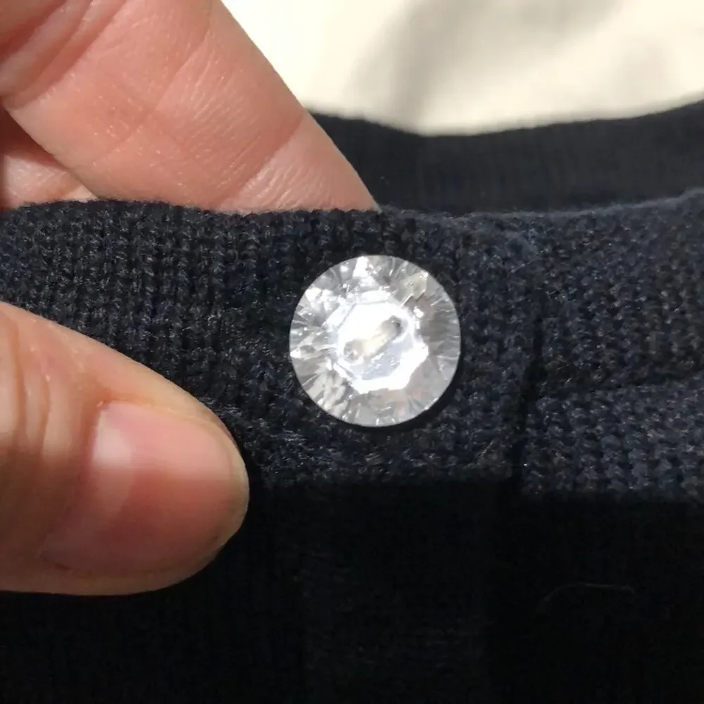 Gymboree 2t bling button black puff sleeve worn 1